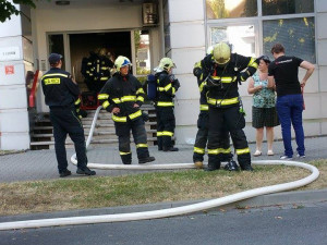 Na studentských kolejích v Neředíně dnes odpoledne hořelo