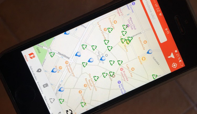 Mobilní aplikace Třídění odpadu v Olomouci upozorní na plný nebo poškozený kontejner